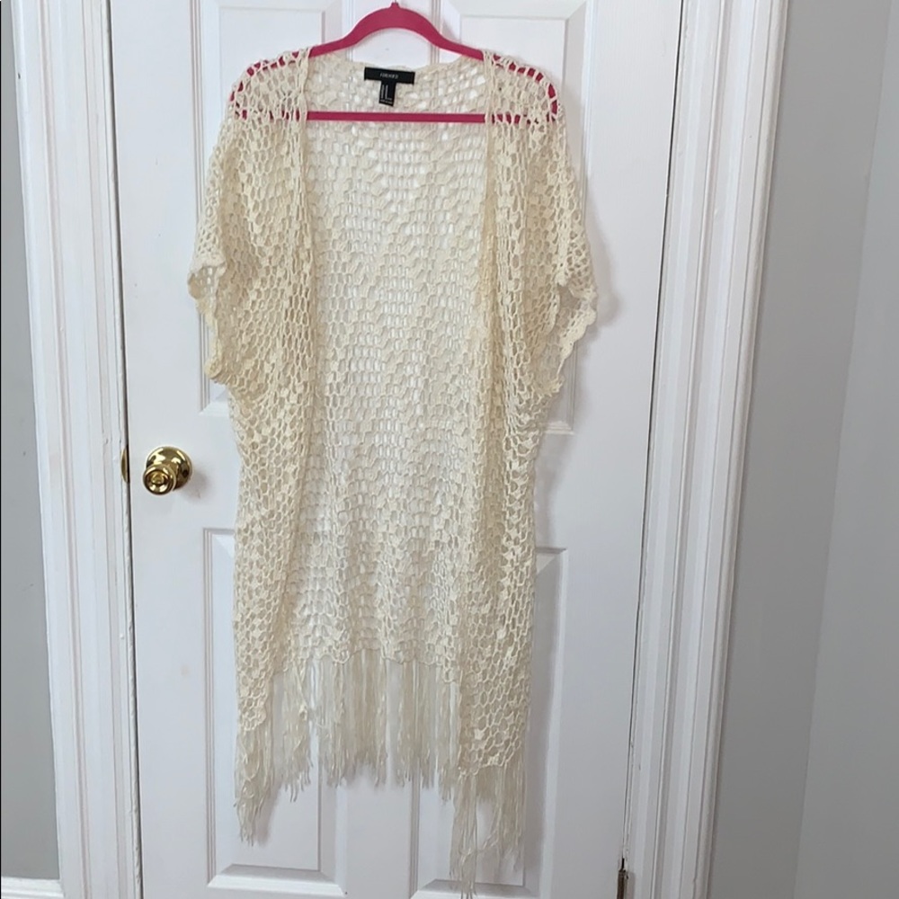 White Tunic Cardigan
